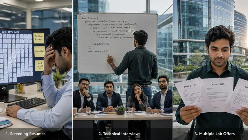 IT hiring process in India from resumes to offers